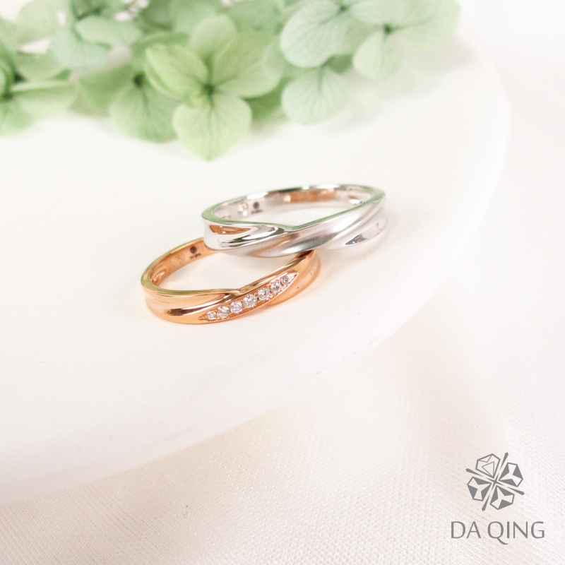 結婚對戒-切割設計對戒