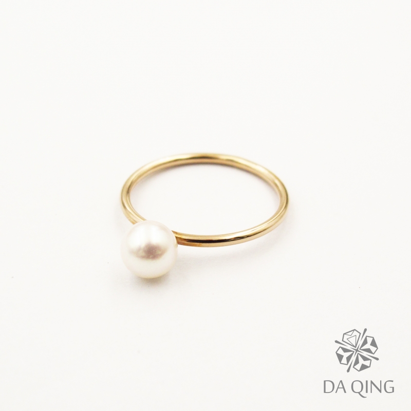 10K日本AKOYA珍珠戒指